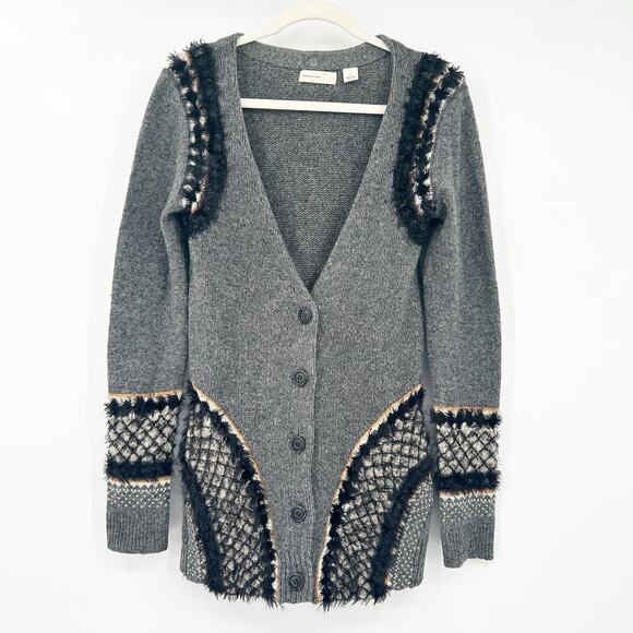 Anthropologie Sleeping On Snow Womens Corby Lodge Knit Wool Blend Cardigan S - Picture 1 of 8